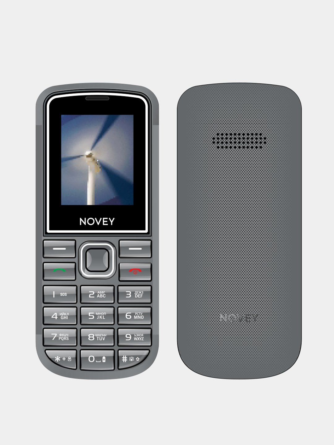 Mobil telefon Novey 102 Kulrang