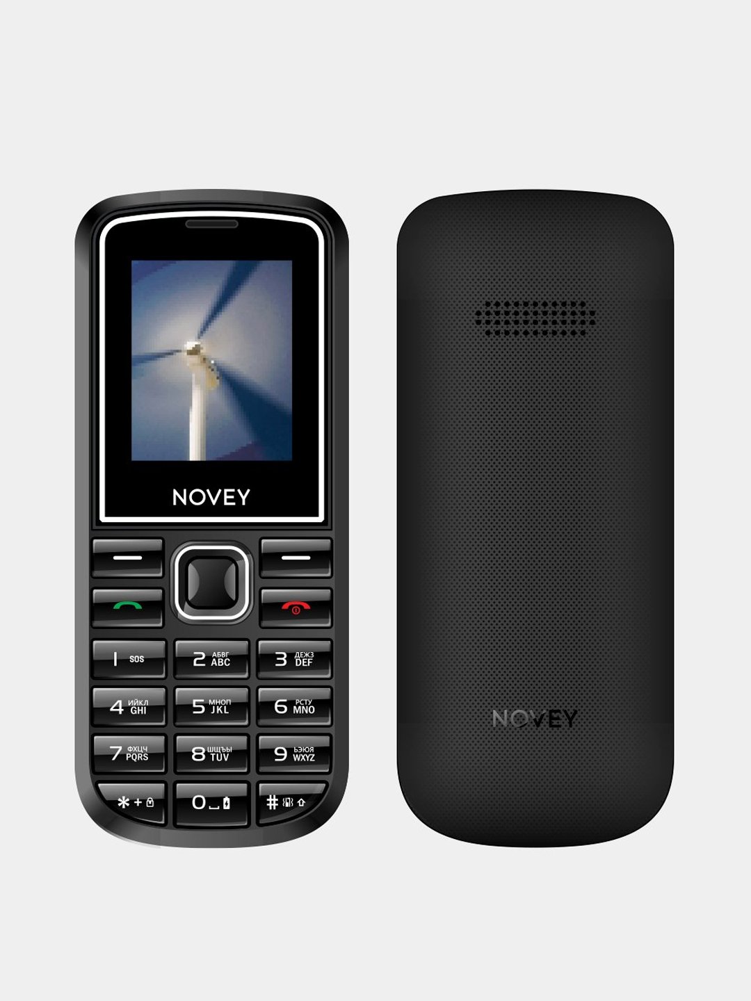 Mobil telefon Novey 102 Qora