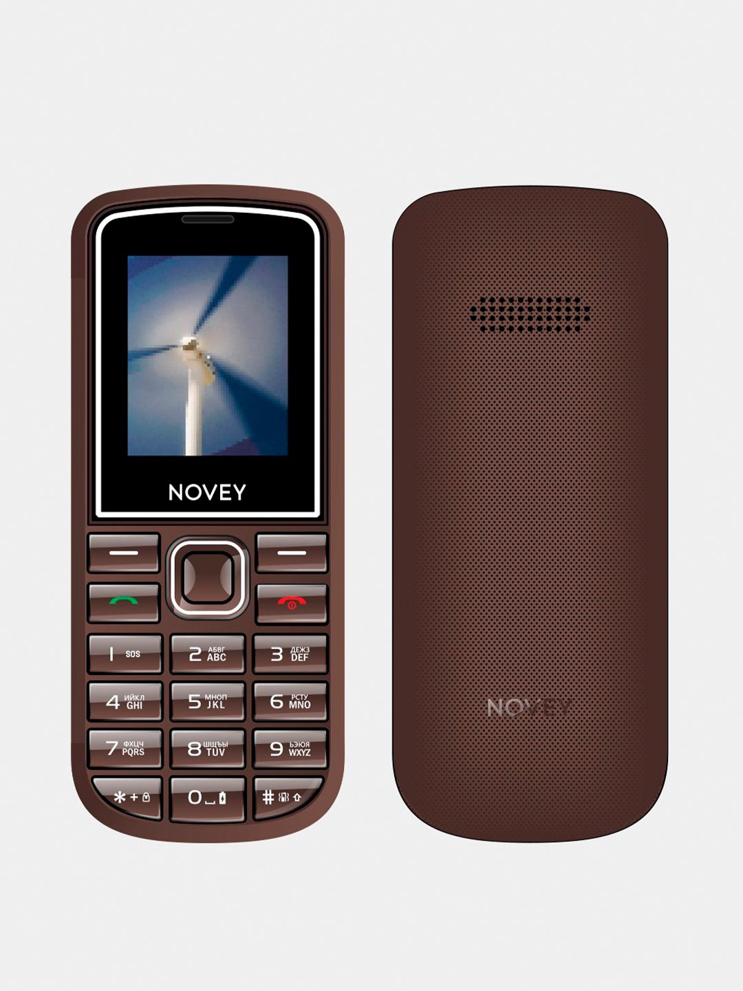 Mobil telefon Novey 102 Jigarrang